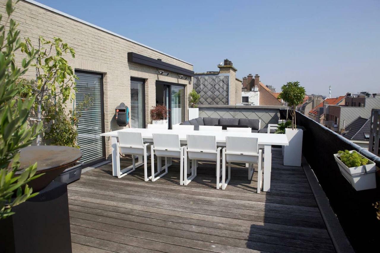 Modern Appartement Centrum Oostende Met Enorm Dakterras Luaran gambar